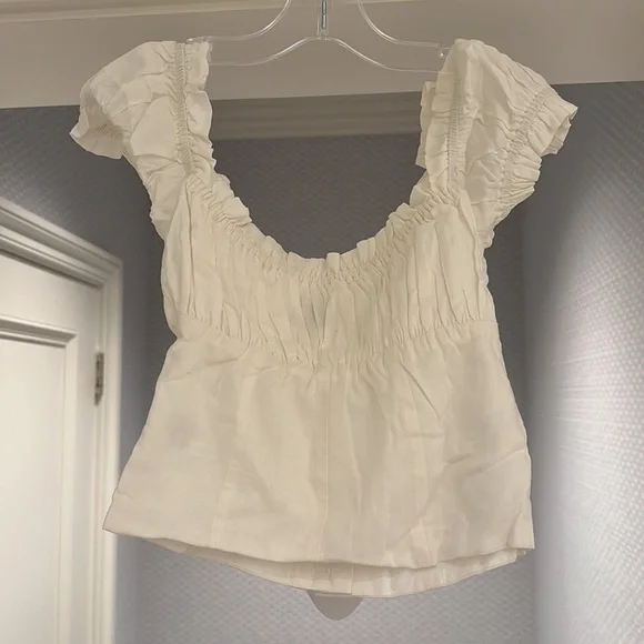 Elouise Crop Top White, Princess Polly size 0 - Picture 3 of 3